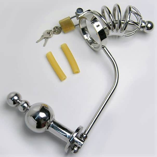 Klec Na Penis Cudnosti Anální Plug & Uretrální