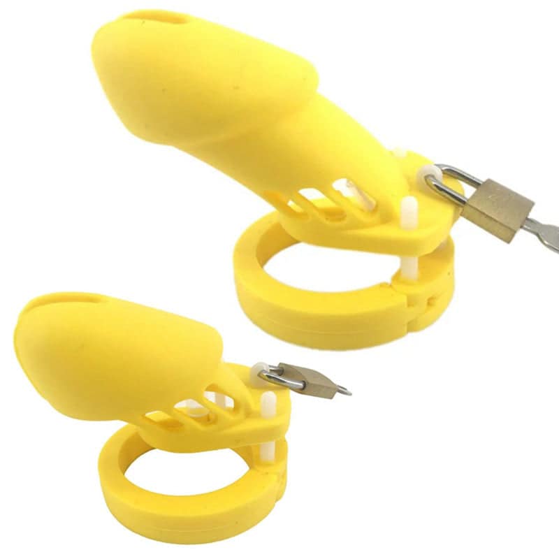 Klec Na Penis Cudnosti Silikonová Gb 6000 Žlutý
